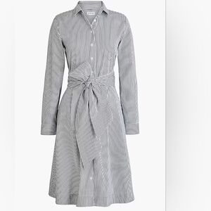 J.Crew Factory Tie-waist shirtdress in cotton poplin